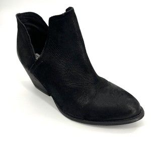Steve Madden Women’s Black Distressed Leather Ankle Booties Size 6
